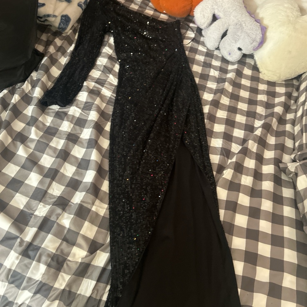 Fashion Nova Black Sequin Dress